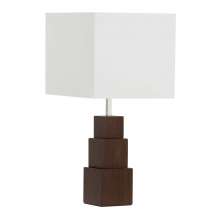 Abajur de Mesa 24 Wengue C/ Cúpula 1 Lâmp. Bivolt