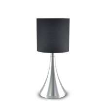Abajur de Mesa 358 Escovada Cúpula Preta 1 Lâmp. Bivolt