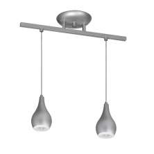 Lustre Pendente 5522 2 Lâmpadas Soquete E27 Prata