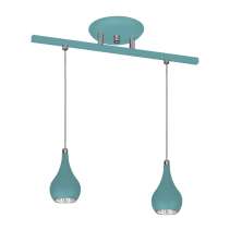 Lustre Pendente Design 5512 2 Lâmpadas Gu10 Azul