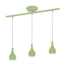Lustre Pendente Design 5513 3 Lâmpadas Gu10 Verde