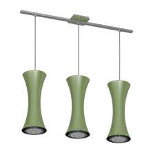 Lustre Pendente Design 7923 3 Lâmpadas Gu10 Verde