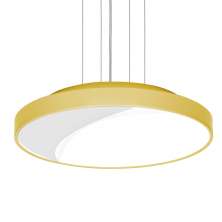 Lustre Pendente Redondo 7652 3 Lâmpadas E27 Amarela