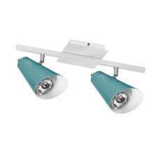 Spot De Sobrepor Para 2 Lâmpadas E27 Design Pt02 Cor Azul
