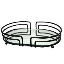 Bandeja Espelhada Oval Decorativa 27x17cm Banheiro Aparador
