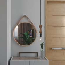 Luminária Pendente Led Opala Madeira Cabo Pp Soquete E27