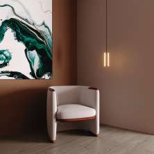 Pendente Vertical Toquio Madeira Maciça Led 18w 2000lm Bivol