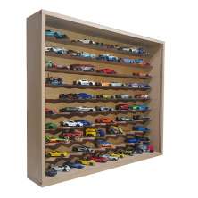 Expositor Para 100 Carrinhos da Escala 1:64 Em 45° Cru Com 2 Portas Paris