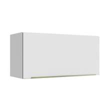 Armário Aéreo 70 cm 1 Porta Branco/Branco Veludo Lux Madesa