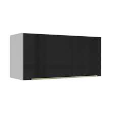 Armário Aéreo 70 cm 1 Porta Branco/Preto Lux Madesa