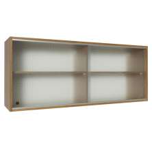 Armário Aéreo Madesa 2 Portas de Correr de Vidro para Cozinhas Glamy, Lux e Reims - Rustic