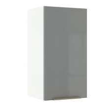 Armário Aéreo Madesa Lux 35 cm 1 Porta - Branco/Cinza