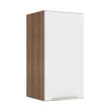 Armário Aéreo Madesa Lux 35 cm 1 Porta - Rustic/Branco Veludo