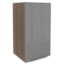 Armário Aéreo Madesa Lux 35 cm 1 Porta - Rustic/Cinza
