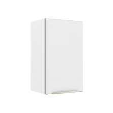 Armário Aéreo Madesa Lux 40 cm 1 Porta - Branco/Branco Veludo