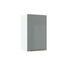 Armário Aéreo Madesa Lux 40 cm 1 Porta - Branco/Cinza