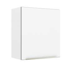 Armário Aéreo Madesa Lux 60 cm 1 Porta - Branco/Branco Veludo