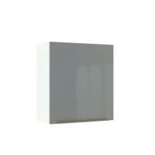 Armário Aéreo Madesa Lux 60 cm 1 Porta - Branco/Cinza