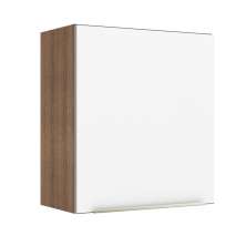 Armário Aéreo Madesa Lux 60 cm 1 Porta - Rustic/Branco Veludo