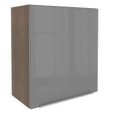 Armário Aéreo Madesa Lux 60 cm 1 Porta - Rustic/Cinza