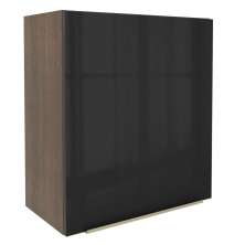Armário Aéreo Madesa Lux 60 cm 1 Porta - Rustic/Preto
