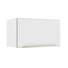 Armário Aéreo Madesa Lux 60 cm 1 Porta Basculante - Branco/Branco Veludo