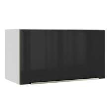 Armário Aéreo Madesa Lux 60 cm 1 Porta Basculante - Branco/Preto