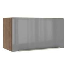 Armário Aéreo Madesa Lux 60 cm 1 Porta Basculante - Rustic/Cinza