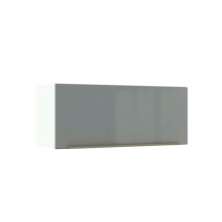 Armário Aéreo Madesa Lux 80 cm 1 Porta Basculante - Branco/Cinza