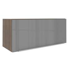 Armário Aéreo Madesa Lux 80 cm 1 Porta Suspensa - Rustic/Cinza