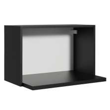 Armário Aéreo Madesa para Reims, Lux, Glamy 60 cm com Nicho para Forno - Preto