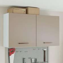 Armário Aéreo Multiuso 120cm 2 Portas Branco/Crema Agata Madesa