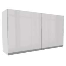 Armário De Cozinha Aéreo 100% MDF 120 cm Portas Branco Brilho Acordes Madesa