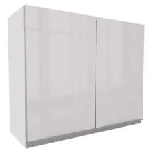 Armário De Cozinha Aéreo 100% MDF 80 cm 2 Portas Branco Brilho Acordes Madesa