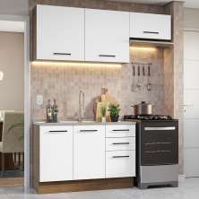 Armário de  Cozinha Compacta 180cm Rustic/Branco Agata Madesa 09