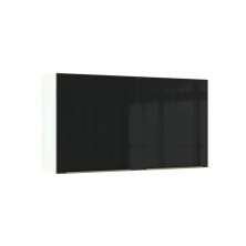 Armário de Cozinha Aéreo 100% MDF 120 cm 2 Portas Branco/Preto Acordes Madesa