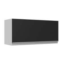 Armário de Cozinha Aéreo 100% MDF 70 cm 1 Porta Basculante Branco/Preto Acordes Madesa