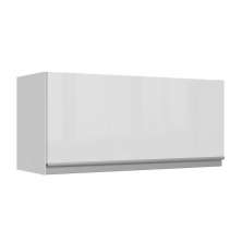 Armário de Cozinha Aéreo 100% MDF 70 cm 1 Porta Basculante Frente Branco Brilho Acordes Madesa