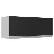 Armário de Cozinha Aéreo 100% MDF 80 cm 1 Porta Basculante Branco/Preto Acordes Madesa