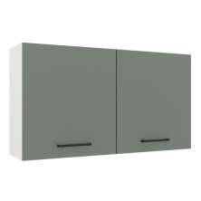 Armário de Cozinha Aéreo 120 cm 2 Portas Branco/Cinza Agata Madesa
