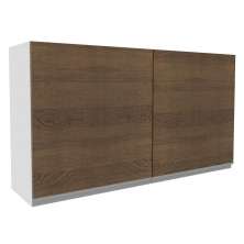 Armário de Cozinha Aéreo 120 cm 2 Portas Branco/Rustic Glamy Madesa