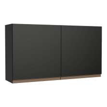 Armário de Cozinha Aéreo 120 cm 2 Portas Preto Reims Madesa