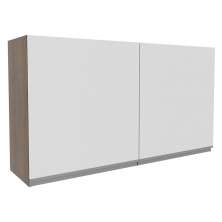 Armário de Cozinha Aéreo 120 cm 2 Portas Rustic/Branco Glamy Madesa
