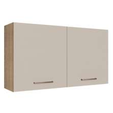 Armário de Cozinha Aéreo 120 cm 2 Portas Rustic/Crema Agata Madesa