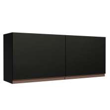 Armário de Cozinha Aéreo 120 x 50 cm 2 Portas Preto Reims Madesa 