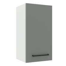 Armário de Cozinha Aéreo 35 cm 1 Porta Branco/Cinza Agata Madesa