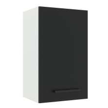 Armário de Cozinha Aéreo 40 cm 1 Porta Branco/Preto Agata Madesa