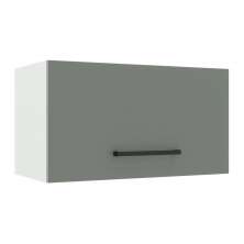 Armário de Cozinha Aéreo 60 cm 1 Porta Basculante Branco/Cinza Agata Madesa