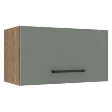 Armário de Cozinha Aéreo 60 cm 1 Porta Basculante Rustic/Cinza Agata Madesa