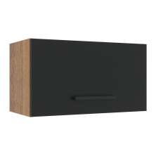 Armário de Cozinha Aéreo 60 cm 1 Porta Basculante Rustic/Preto Agata Madesa